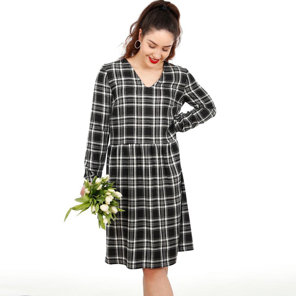 Preview: Papierschnittmuster Kleid mit Rockteil Frau Mary XS-XXL